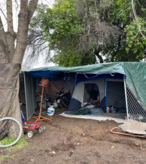 Stolen fence panels were found at Hanford homeless encampment.